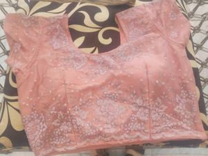 Baby Pink Colour Net Choli (Original Piece)