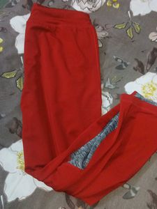 Stylish Red &amp; Grey Track Pants