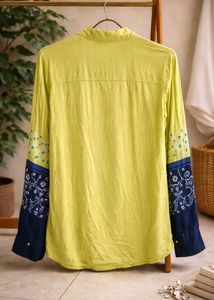 W Neon Yellow Printed Shirt
