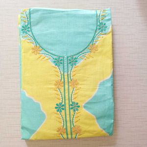 Printed Cotton Unstitched Suit