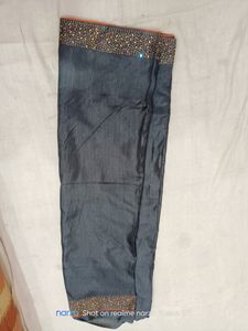 Black Saree With Stone Detailing