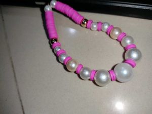 Pink &amp; Pearl Phone Charm