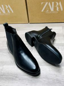 Zara Black Leather Boots size 6 to 9