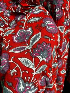 Red Floral Print Top