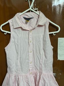 Pink Sleeveless Frock For Girl