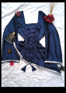 Customisable Navy Corset Style Top