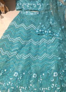 Aqua Embellished Lehenga Choli