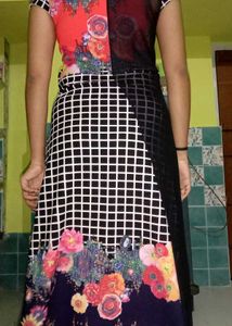 Black &amp; White Checked Dress