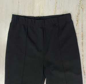 Black Flared Trouser Pants
