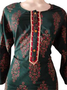 Elegant Green Printed Kurta