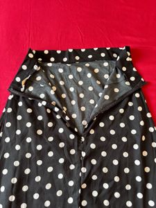 Berrylush Polka Dot Black Long Skirt