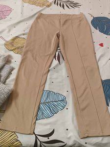 Beige Athleisure Pants
