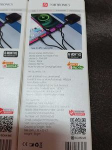 Portronics 3in1 Usb Cable Konnect 2pc