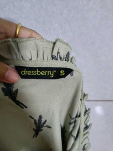 Green Printed Stylish Top