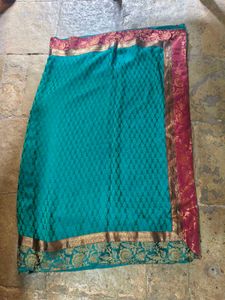 Elegant Teal Saree