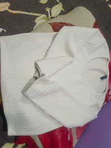 White Textured Top