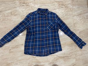 Blue Checked Casual Shirt