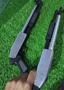 (Pack Of 2) Silver Short Gun With Free Bb Bulets