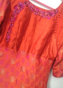 Elegant Orange Kurta〃ﾟ⁠3ﾟ⁠〃