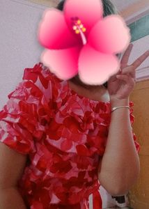 A RED ND PINK COLOUR ONE PIECE LONG DRESS!!!💓💓