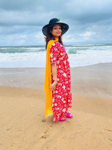 Floral Print Kurta Palazzo with Dupatta