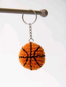 Crochet Basketball Keychain