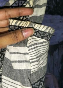 Striped Embroidered Top