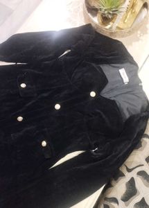 See You Black Velvet Dress