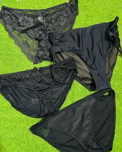 Xl Size Black 4 Different Stylish Briefs