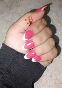 Pink &amp; White French Tips