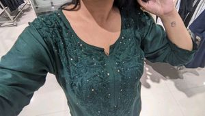 Mukaish Chikankari Kurti