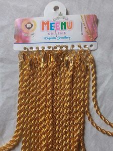 (11 Pcs) Hanuman Ji Golden Chain