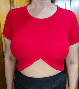 Red Crop Top