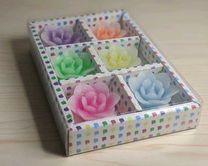 Floral Scented Diya Candles of 6Pcs