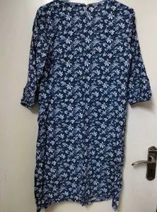 Blue Colored Floral Kurti