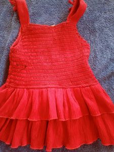 Red Frilled Dress