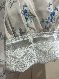 Floral Lace Trim Top