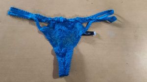 Blue Lace Thong