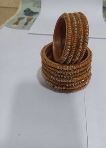 Set of Gold Beaded Bangles