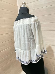 Xhilaration Embroidered Off-Shoulder Top
