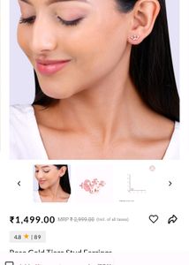 Giva Rose Gold Tiara Earrings