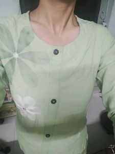 Pishta Green Straight Kurta For Women