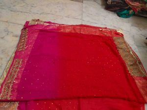 Heavy Work Saree With Blouse Piece