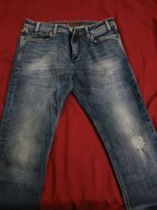 Ducati Blue Distressed Jeans