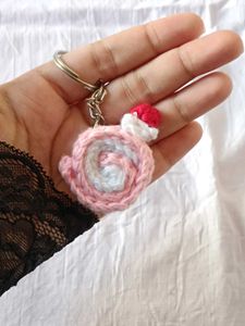 Swiss Roll Crochet Cute Keychain