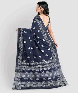 Elegant Blue Printed Saree