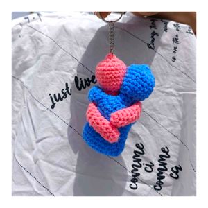 &#34;Forever Hug – Crochet Couple Keychain&#34;