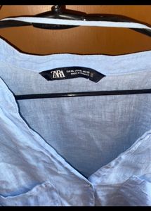 ZARA blue Cotton Shirt