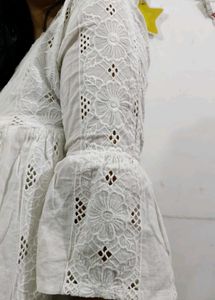 White Embroidered Top
