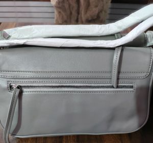 Iykyk Grey Metal Detail Shoulder Bag